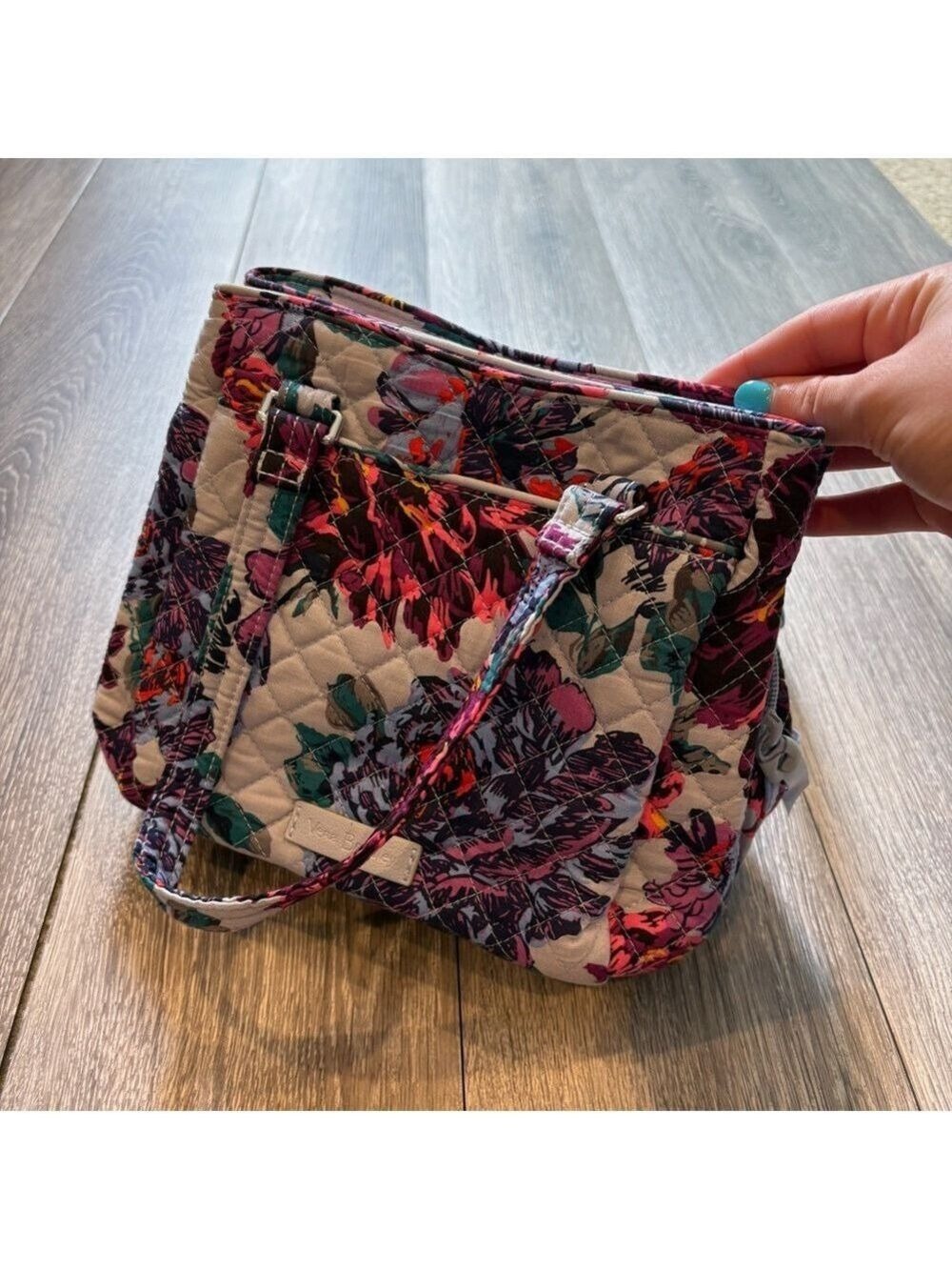 Vera Bradley Purple and Blue Crossbody Bag with Floral Design - Picture 3 of 8